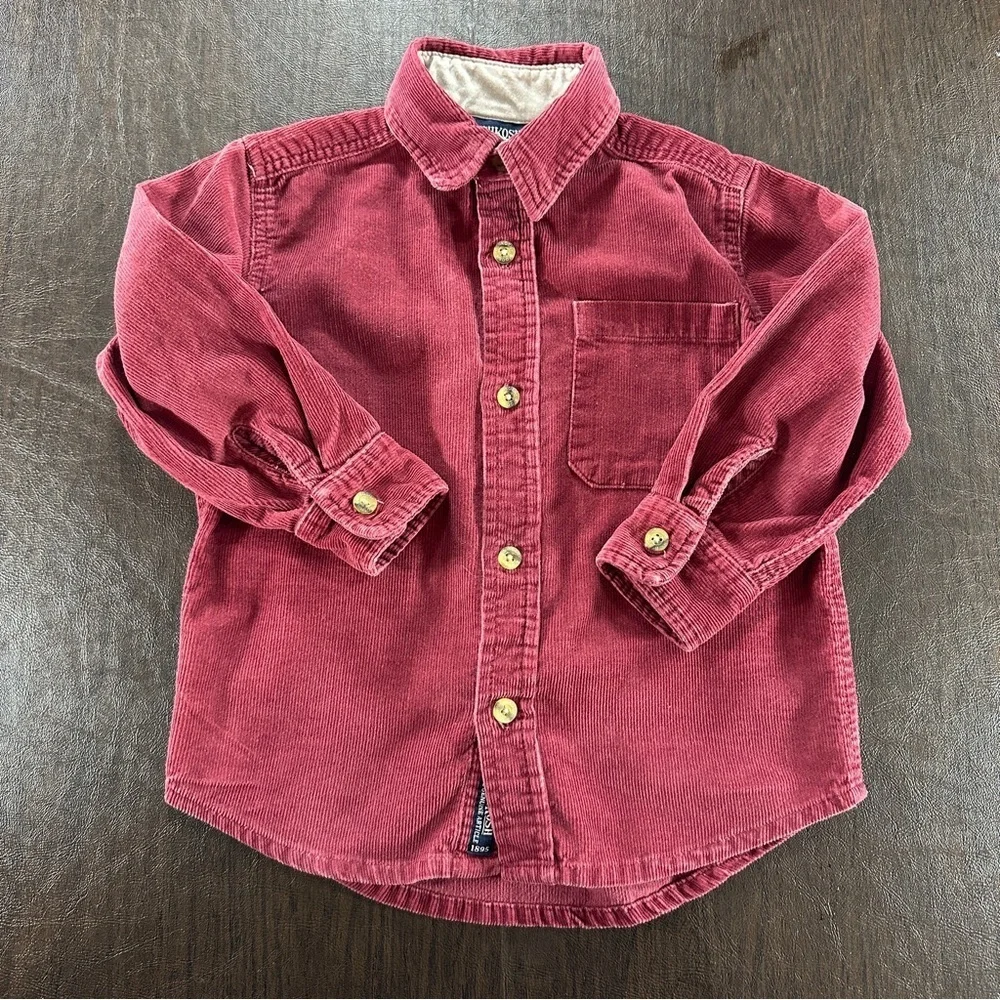 OshKosh B'gosh Kids Corduroy Button-Up Shirt - Burgundy